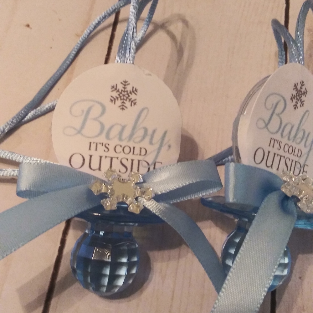 24 Boy Baby Its Cold Outside Pacifiers Favors